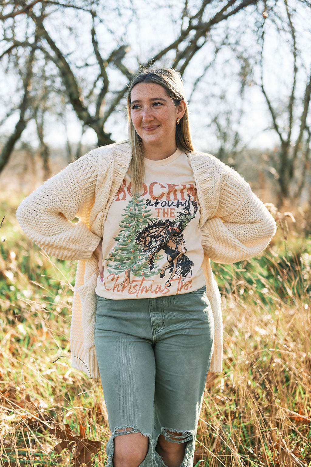 ROCKIN' AROUND THE CHRISTMAS TREE TEE